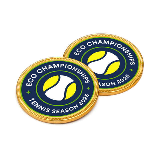 Tennis Season – Medallion – Foiled Chocolate – 75mm