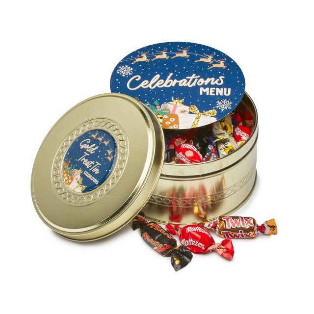 Winter Collection `25 – Gold Treat Tin – Celebrations